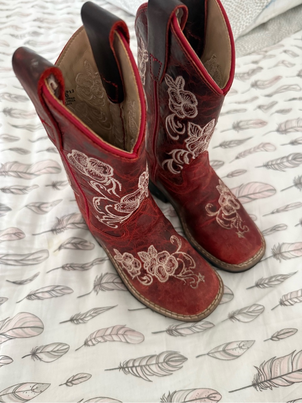 Shyanne Red Girls Embroidered Western Boots